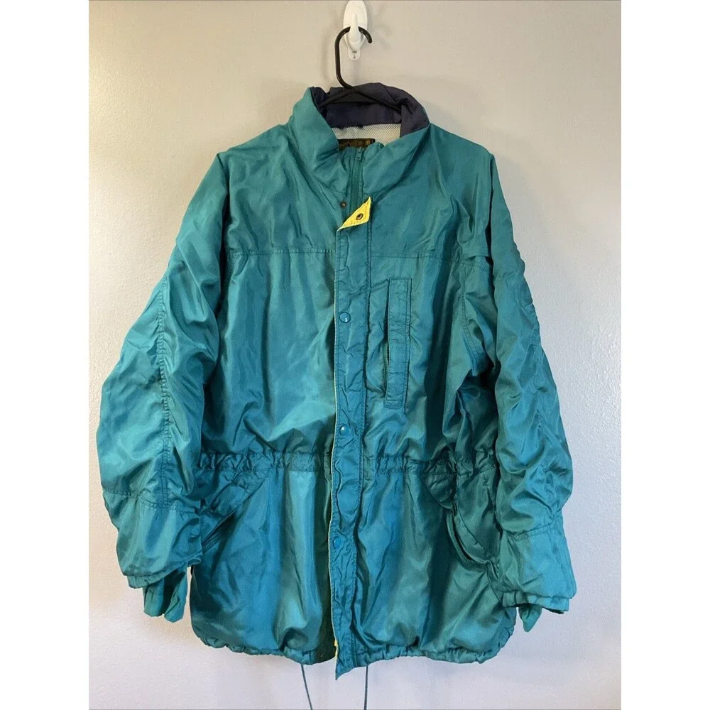 VTG Eddie Bauer Men’s XL green Gore-Tex Waterproof Rain Jacket Coat Shell